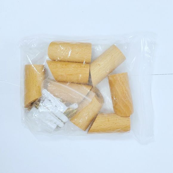 Modern Wooden Wall Hooks Pegs Flush Mount 8 Pegs Included New - Picture 3 of 5